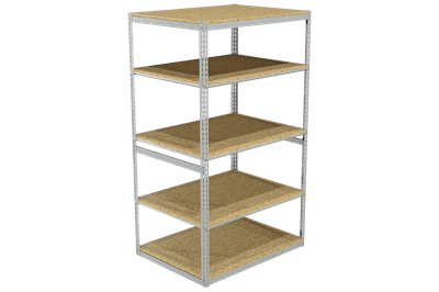 Used Boltless Shelving with Wood Decks - 12" Deep